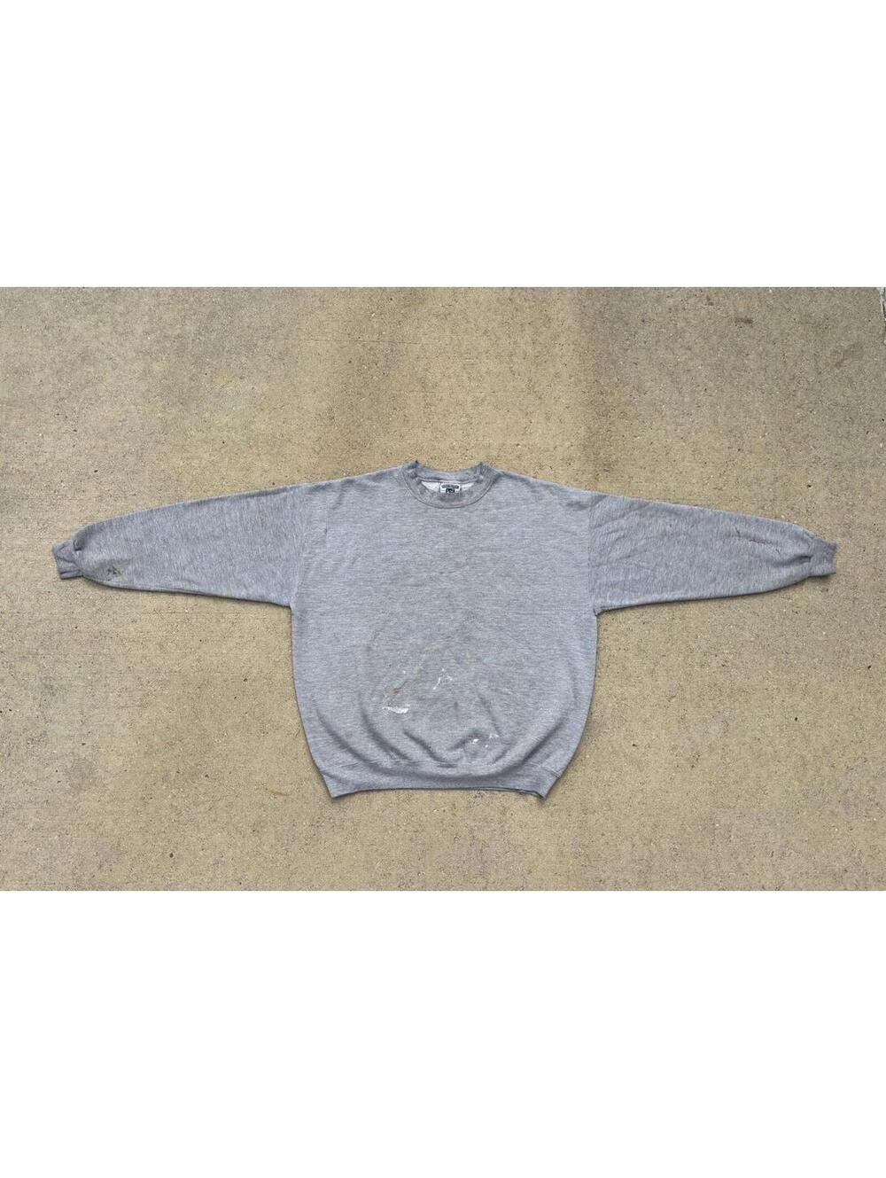 Vintage Blank Lee Heavyweight Grey Sweatshirt Distressed 90s